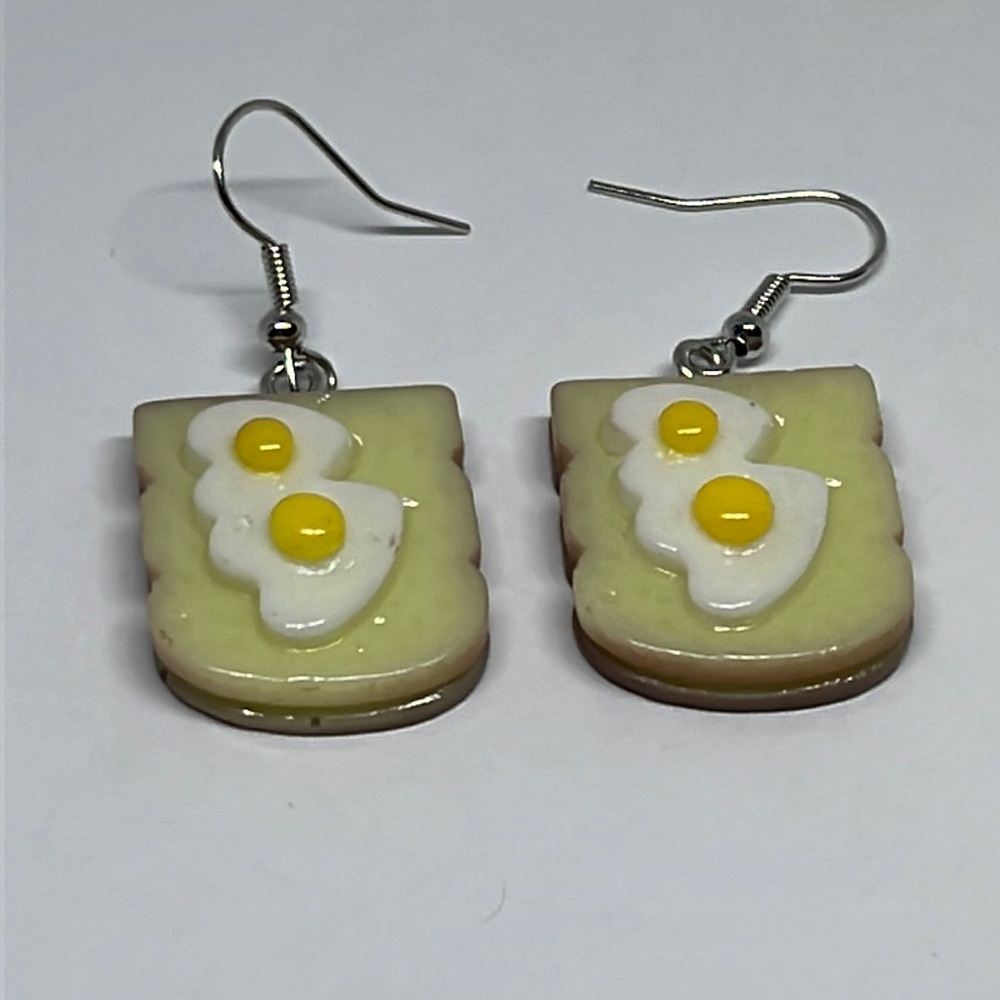 Earrings Eggs on toast